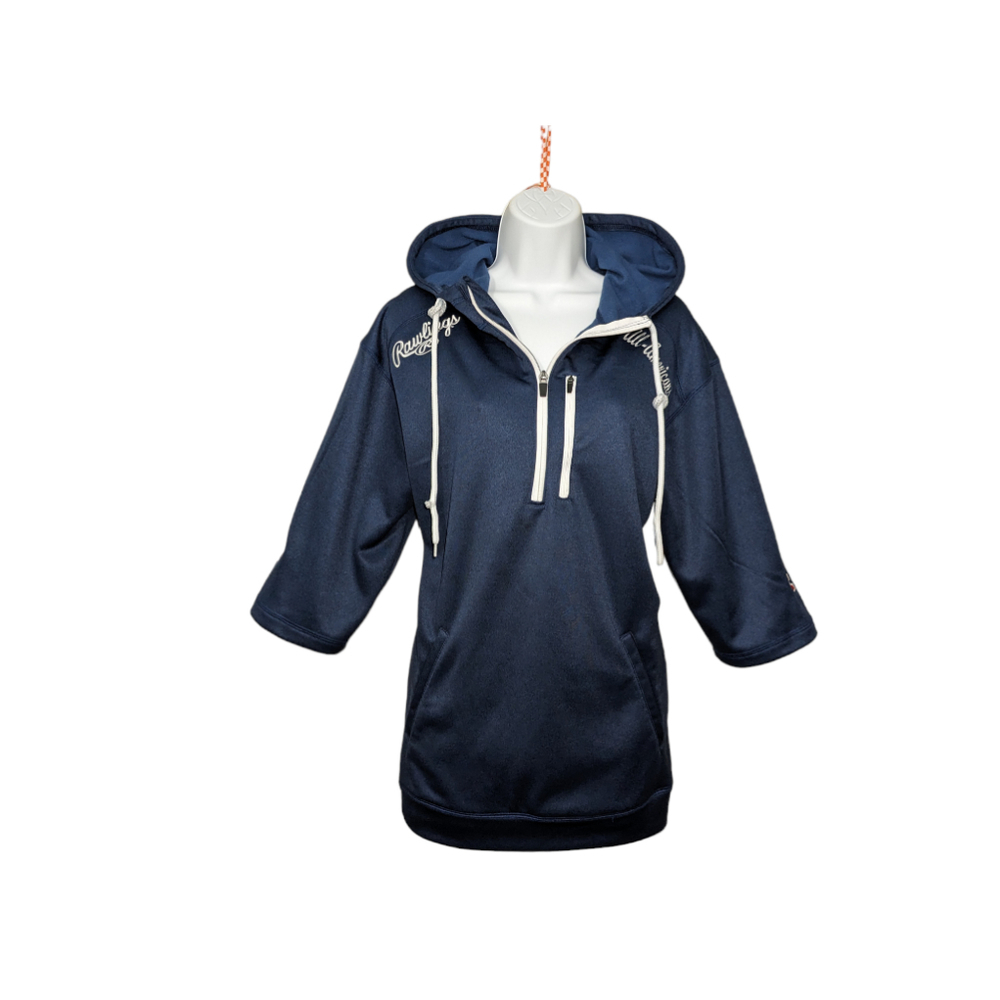 RAWLINGS Ohio State All American Hoodie Women's Small 3/4 Sleeves Zipper - Picture 4 of 6
